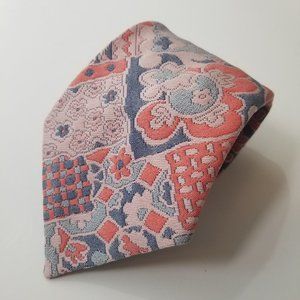 1970s handmade floral polyester tie